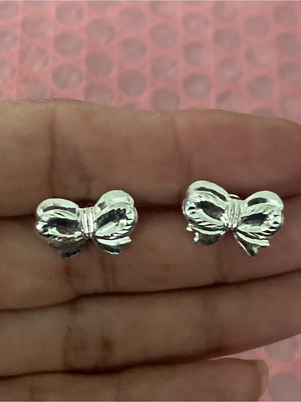 Silver 925 Bow Stud Earrings - Classic Bow Design